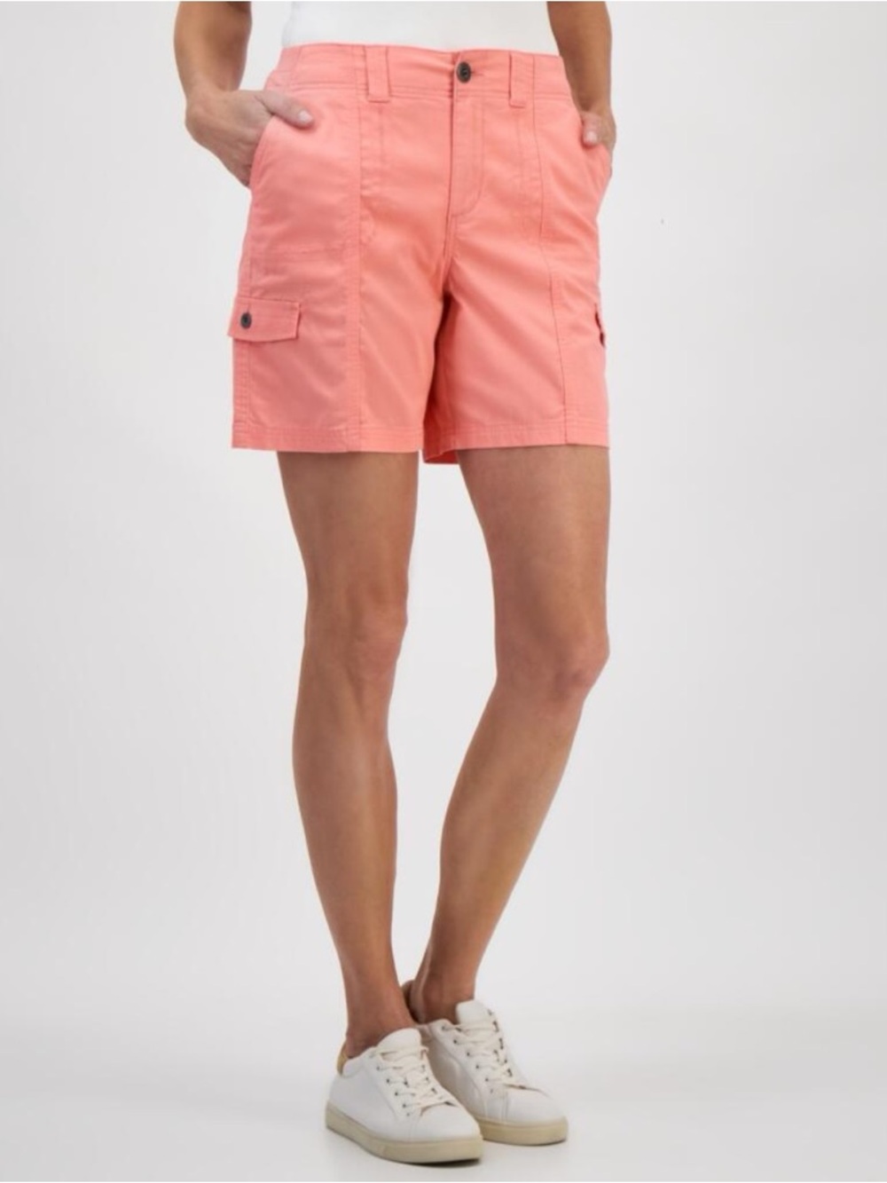 NWT Style & Co Comfort-Waist Cargo Shorts Pink Women's Size 14